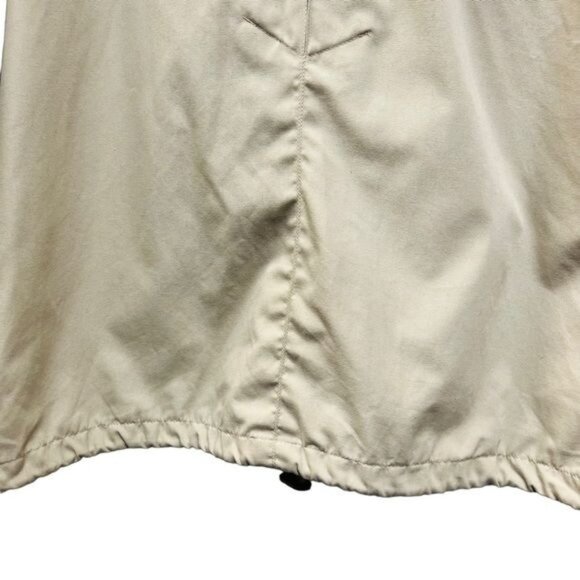 London Fog Vintage Tan Utility Grandma Raincoat with Blue Collar - Picture 10 of 12